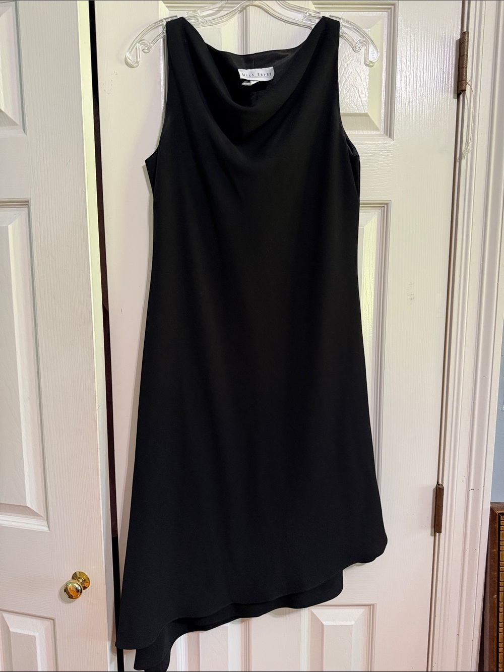 Max Studio Asymmetrical Black Sleeveless Dress